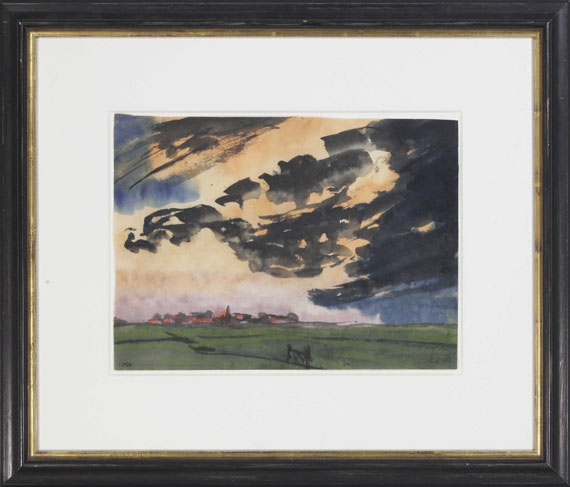 Emil Nolde - Marschlandschaft bei Utenwarf - Frame image