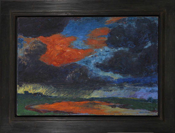 Emil Nolde - Herbstwolken, Friesland - Frame image