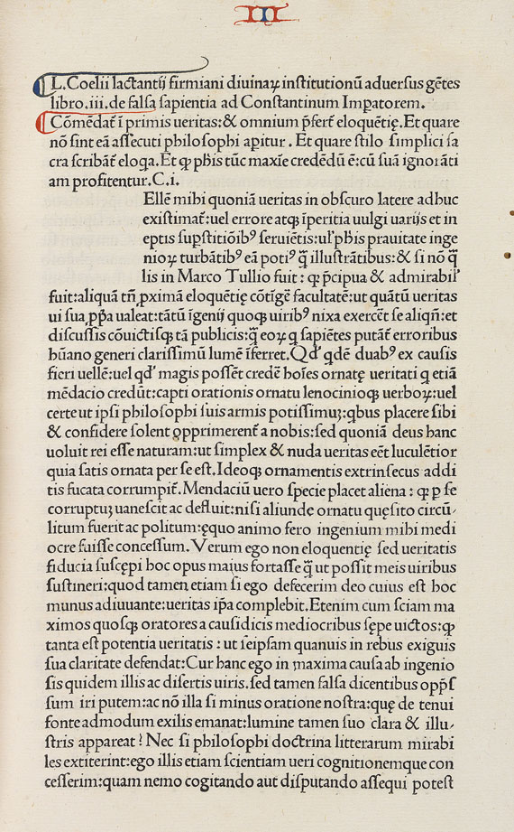 Lucius Caecilius F. Lactantius - De divinis institutionibus - 