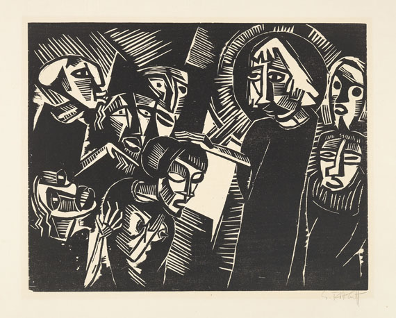 Karl Schmidt-Rottluff - 9 Holzschnitte (Titel und 9 Bll. Graphiken in 1 Mappe) - 