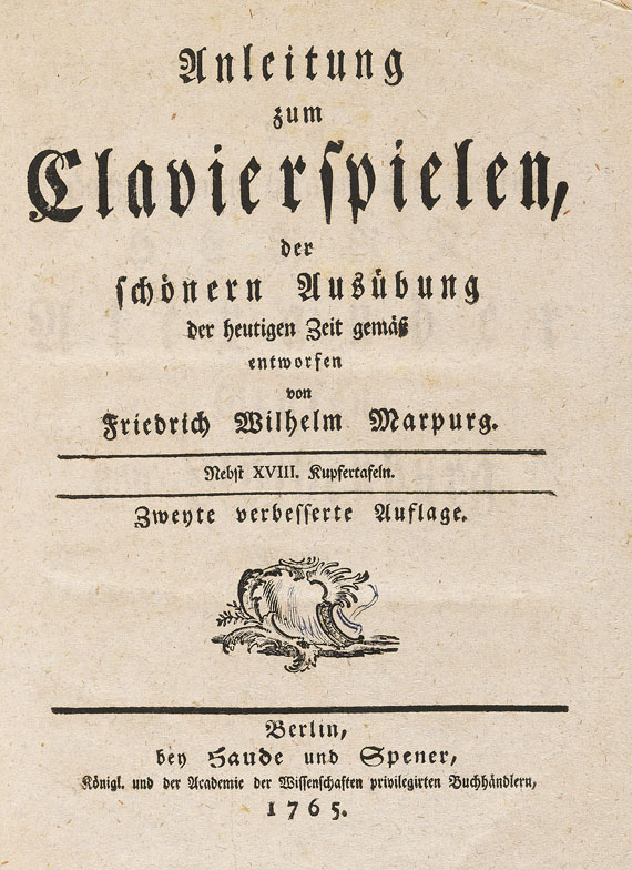 Friedrich Wilhelm Marpurg - Anleitung zum Clavierspielen - 