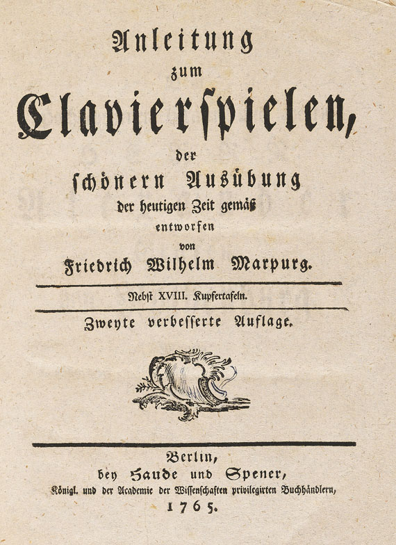 Friedrich Wilhelm Marpurg - Anleitung zum Clavierspielen