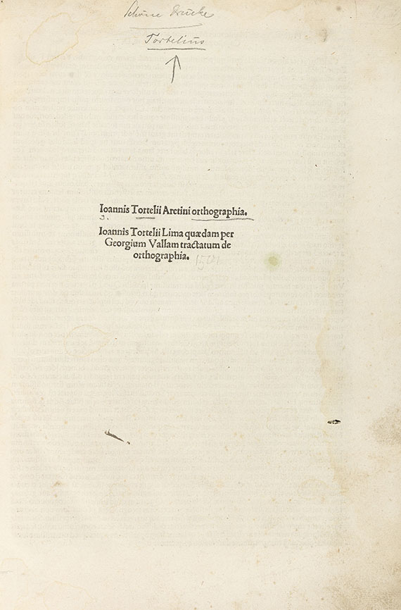 Johannes Tortellius - Orthographia
