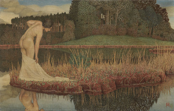 Rudolf Riemerschmid - Badende Frau - 