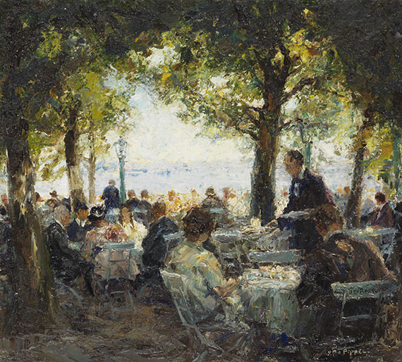 Otto Pippel - Wirtsgarten am Starnberger See