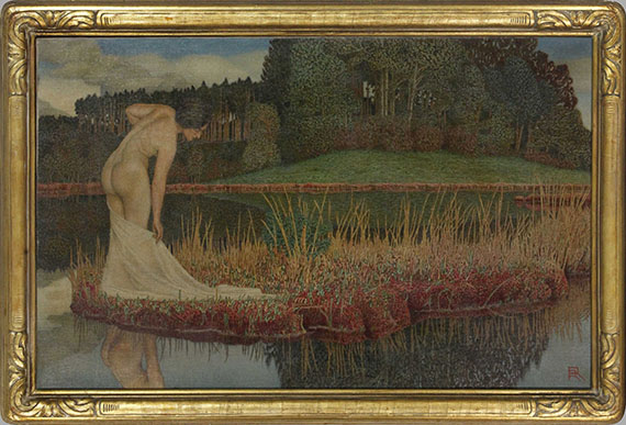 Rudolf Riemerschmid - Badende Frau - Frame image