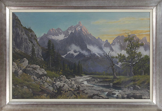 Rudolf Reschreiter - Morgenstimmung am großen Ahornboden (Karwendelgebirge) - Frame image