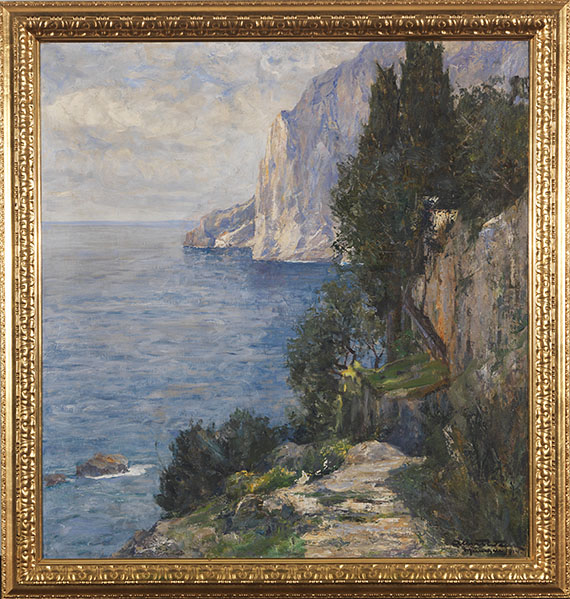 Albert Wenk - Felsenküste auf Capri - Frame image
