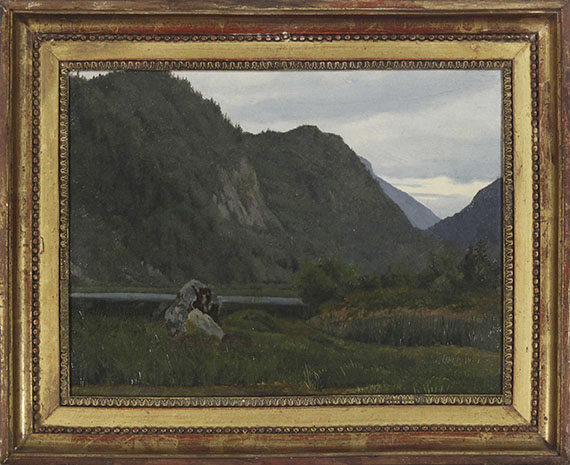 Friedrich Loos - Donaulandschaft - Frame image