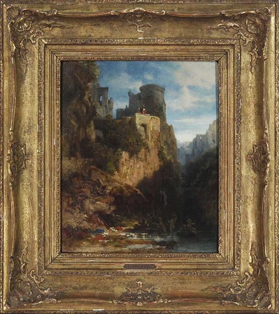 Carl Spitzweg - Nixenfang - Frame image