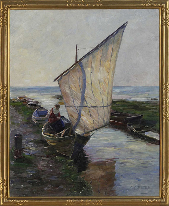 Alexander Koester - Segelboot, Holland - Frame image