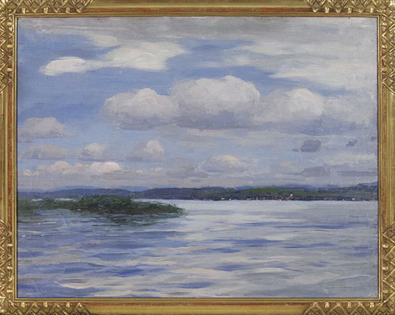 Alexander Koester - See mit Wetterwolken - Frame image