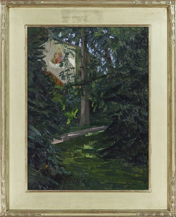 Wilhelm Trübner - Haus mit Madonna - Frame image