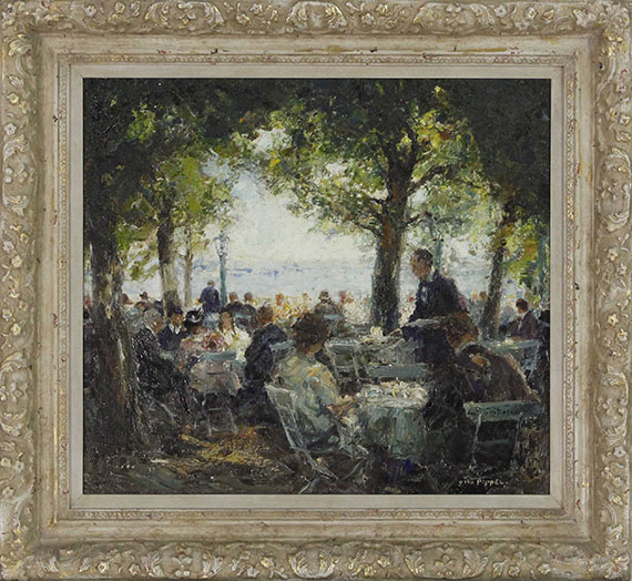 Otto Pippel - Wirtsgarten am Starnberger See - Frame image