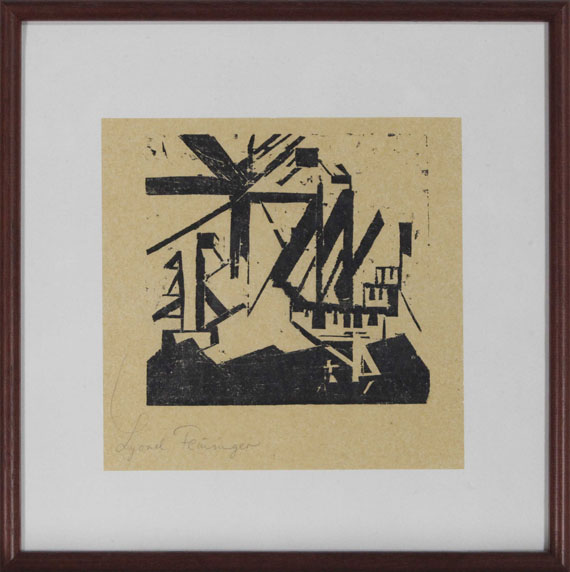 Lyonel Feininger - Schiffe und Sonne, 2 (Kleine Marine) - Frame image