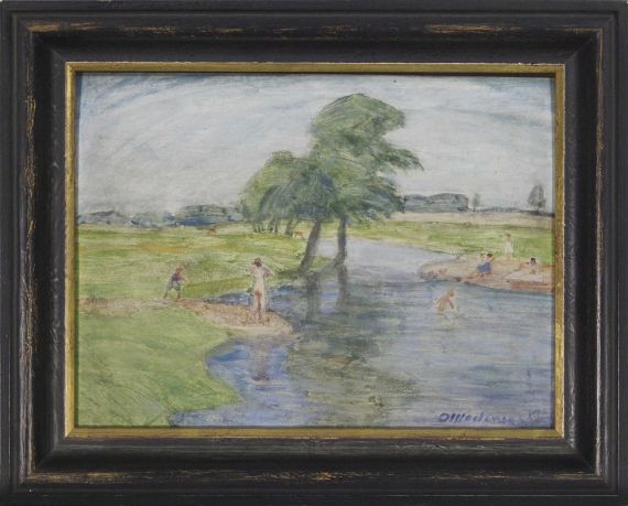 Otto Modersohn - Badeszene - Frame image