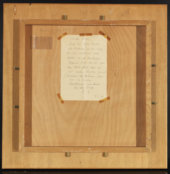 Karl Gerstner - Ohne Titel - Back side