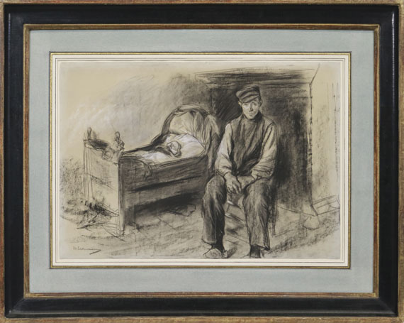 Max Liebermann - Bauer an der Wiege - Der Witwer - Frame image