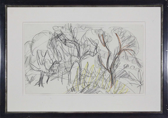 Ernst Ludwig Kirchner - Baumgruppe in Königstein - Frame image