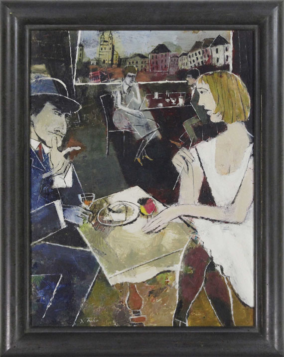 Franz Xaver Fuhr - Im Café - Frame image