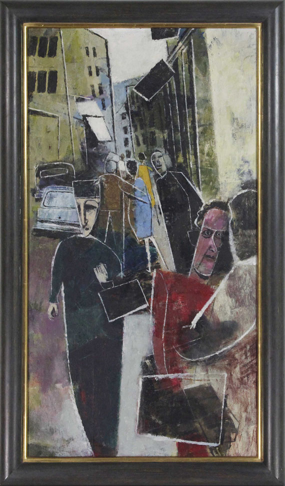 Franz Xaver Fuhr - Die enge Straße - Frame image