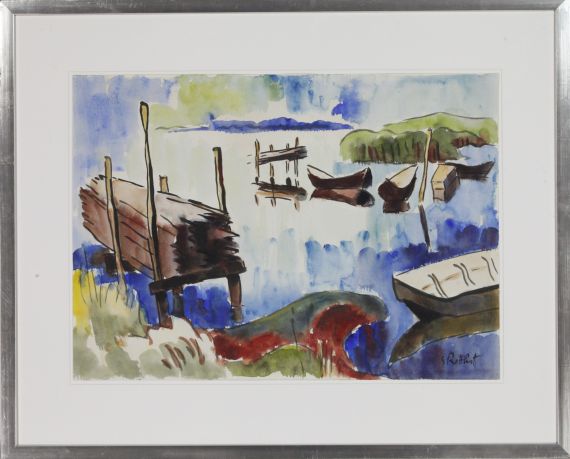 Karl Schmidt-Rottluff - Boote am Lebasee - Frame image