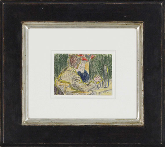Ernst Ludwig Kirchner - Kirchner und Dodo im Café (Dresden) - Frame image