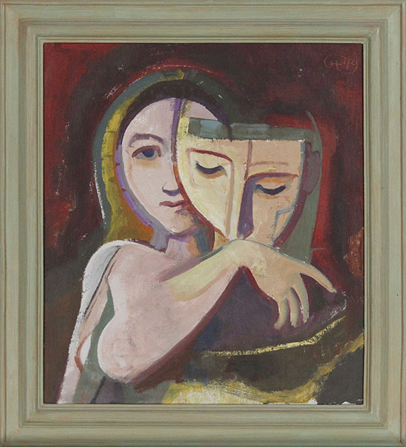 Karl Hofer - Mädchen mit Maske - Frame image