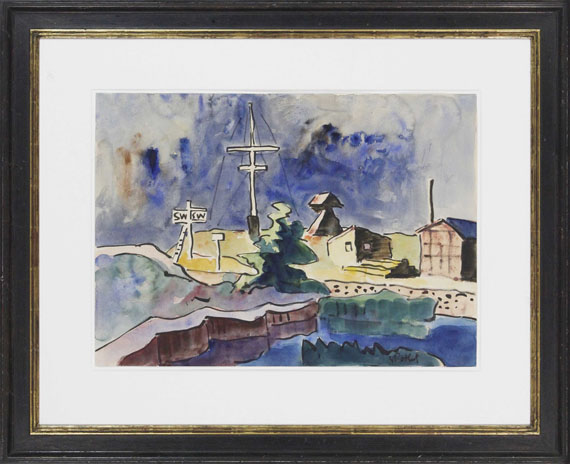 Karl Schmidt-Rottluff - Hafenausfahrt - Frame image
