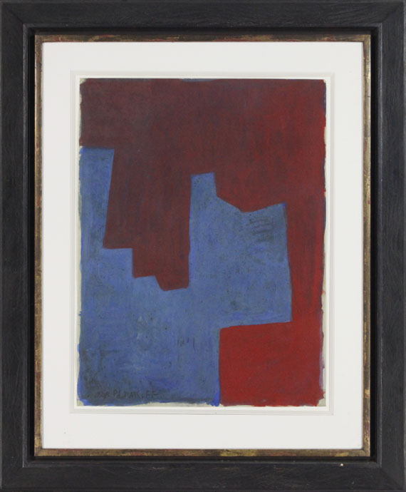 Serge Poliakoff - Composition deux rouges et bleu - Frame image