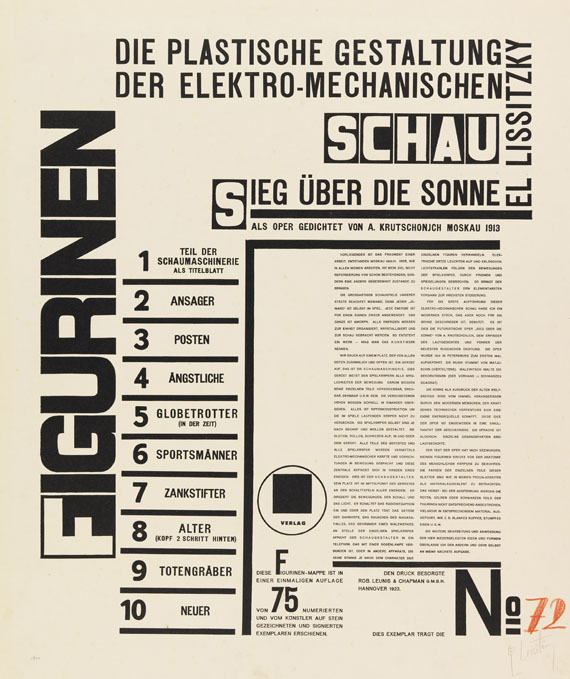 El Lissitzky - Plastische Gestaltung der elektro-mechanischen Schau «Sieg über Sonne» - 