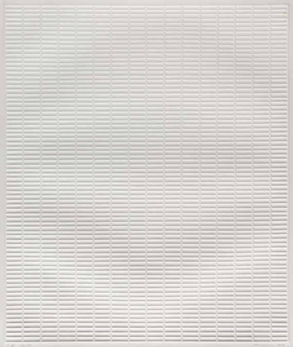 Jan Schoonhoven - Acht. 8 Zeichnungen und 8 Prägedrucke - 