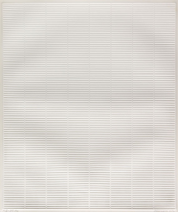 Jan Schoonhoven - Acht. 8 Zeichnungen und 8 Prägedrucke - 