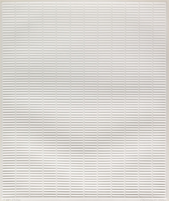 Jan Schoonhoven - Acht. 8 Zeichnungen und 8 Prägedrucke - 