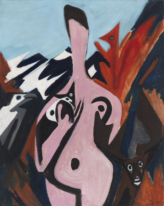 Ernst Wilhelm Nay - Frau mit Tieren