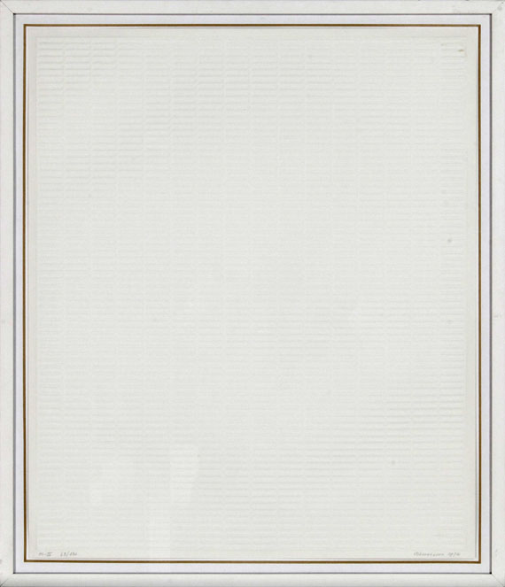 Jan Schoonhoven - Acht. 8 Zeichnungen und 8 Prägedrucke - Frame image