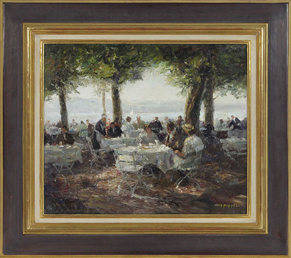 Otto Pippel - Kaffeegarten am Starnberger See - Frame image