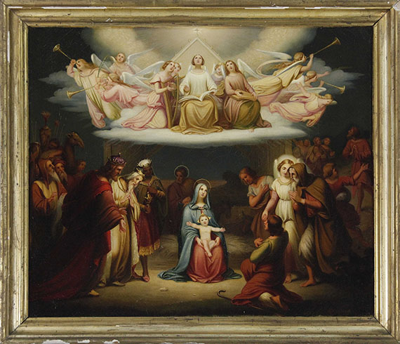Adolf Gottlob Zimmermann - Anbetung - Frame image
