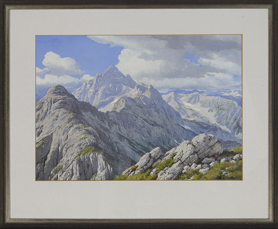 Rudolf Reschreiter - Blick auf den Hochvogel - Frame image
