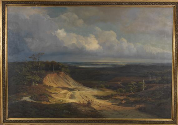 Louis Gurlitt - Heidelandschaft in Jütland - Frame image