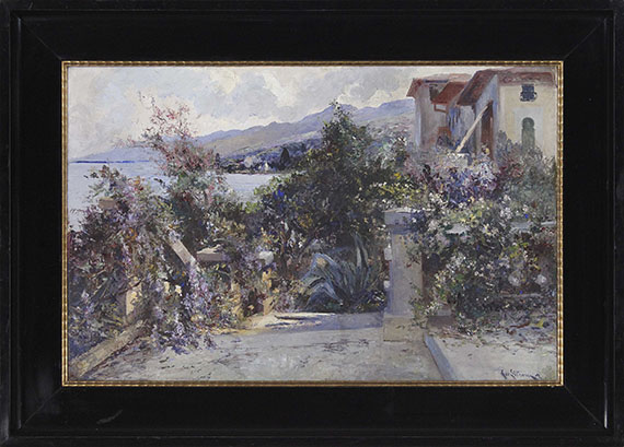 Leo von Littrow - Küstenlandschaft bei Abbazia - Frame image