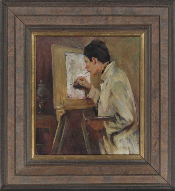 Wlodzimierz Popiel - An der Staffelei - Frame image
