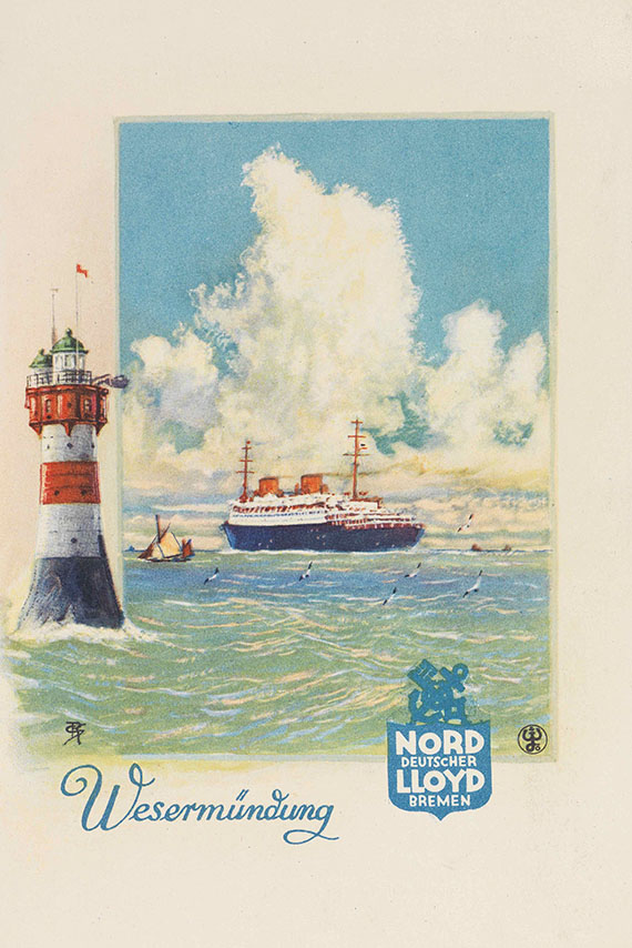  - Sammlung von Kreuzfahrt-Reisesouvenirs (Speisekarten etc.), in 39 Ordnern - 