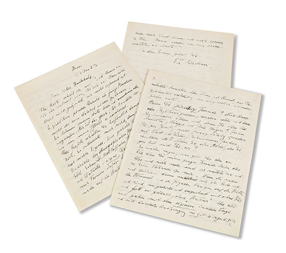 Ernst Ludwig Kirchner - Eigh. Brief mit Unterschrift an E. Buchholz