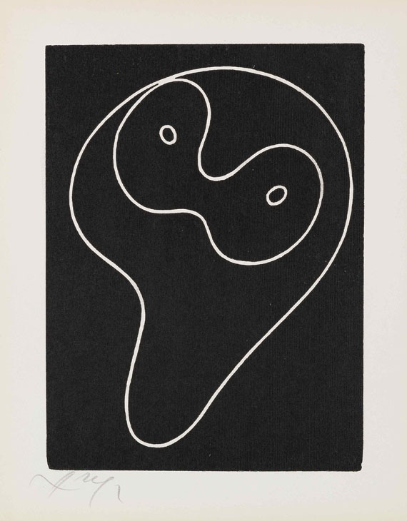 Hans (Jean) Arp - Behaarte Herzen + 4 kleinere Beigaben