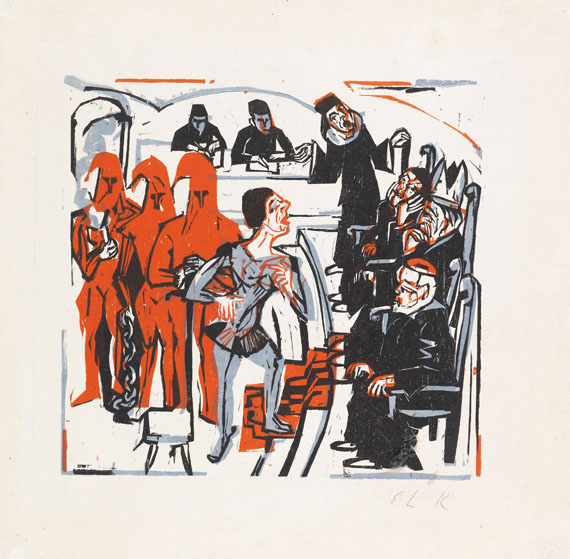 Ernst Ludwig Kirchner - Gerichtsszene aus Shaw?s heiliger Johanna