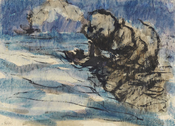 Emil Nolde - Dampfer im Hamburger Hafen