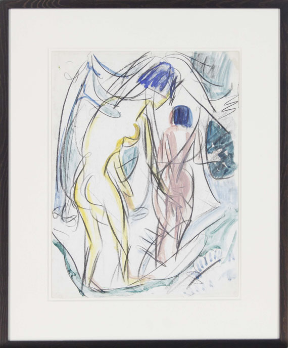Ernst Ludwig Kirchner - Zwei Akte im Walde - Frame image