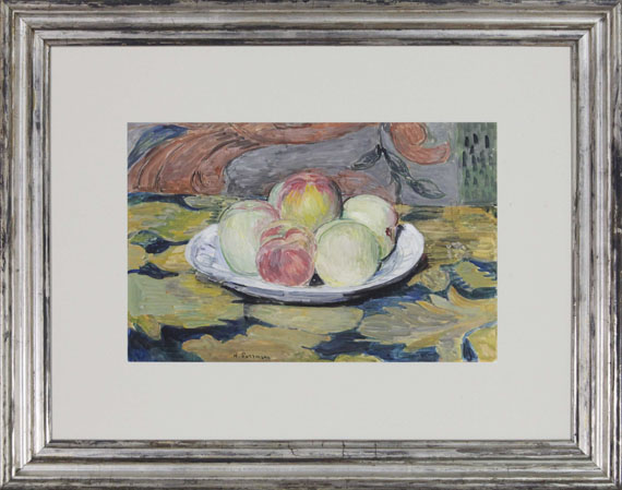 Hans Purrmann - Stillleben mit Äpfeln und Pfirsichen - Frame image