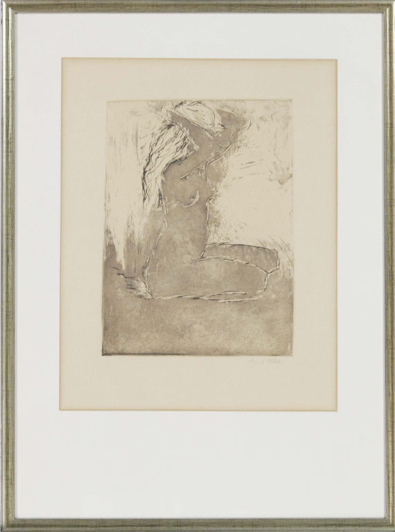 Emil Nolde - Kniendes Mädchen - Frame image